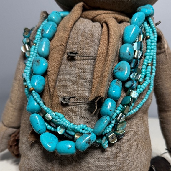 Jewelry - Turquoise Beaded Necklace 5 Strand